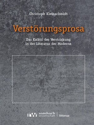 cover image of Verstörungsprosa